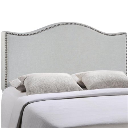 EAST END IMPORTS Curl King Nailhead Upholstered Headboard- Gray MOD-5207-GRY